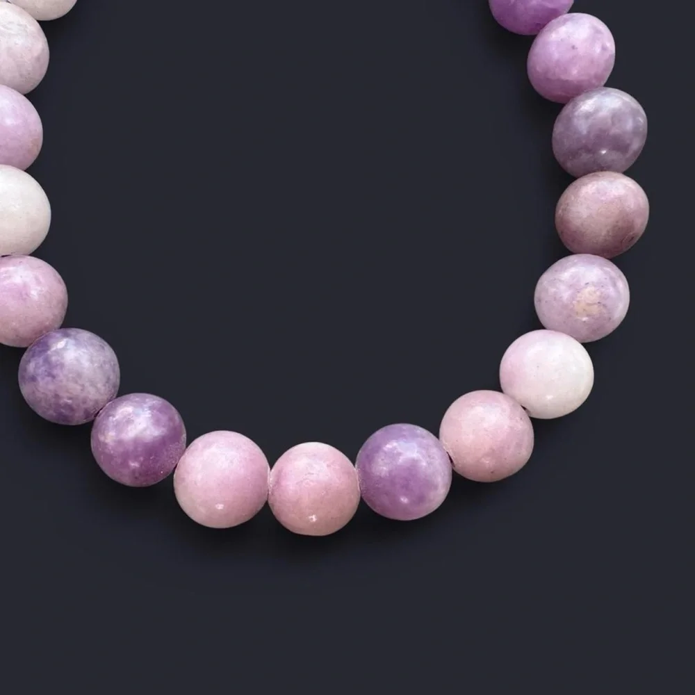 Lepidolite Gemstone Bead Bracelet 8mm
